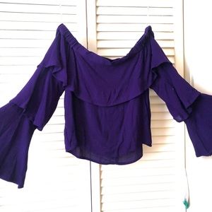 Off Shoulder Purple Top, Game Day !!!